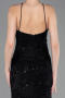 Robe De Soirée Squameuse Longue Noir ABU5713