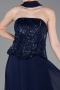 Robe de Soirée Longue Mousseline Bleu Marine ABU6150