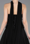Robe de Soirée Longue Mousseline Noir ABU6150