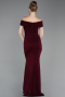 Robe de Soirée Longue Rouge Bordeaux ABU6151