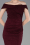 Robe de Soirée Longue Rouge Bordeaux ABU6151