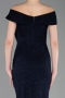 Robe de Soirée Longue Bleu Marine ABU6151