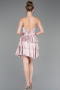 Robe de Cérémonie Courte Satin Poudre ABK2624