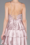 Robe de Cérémonie Courte Satin Poudre ABK2624