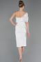 Robe de Cérémonie Midi Blanc ABK2625