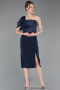 Robe de Cérémonie Midi Bleu Marine ABK2625