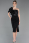 Robe de Cérémonie Midi Noir ABK2625