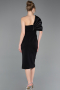 Robe de Cérémonie Midi Noir ABK2625