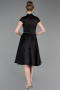 Robe de Cérémonie Midi Satin Noir ABK2626