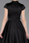 Robe de Cérémonie Midi Satin Noir ABK2626
