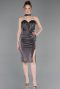 Robe de Cérémonie Midi Anthracite ABK2627