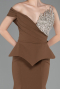 Robe Queue de Poisson Longue Brun ABU6153