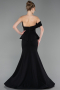 Robe Queue de Poisson Longue Noir ABU6153