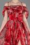 Robe De Soirée Longue Rouge ABU5133
