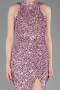 Robe De Soirée Squameuse Longue Poudre ABU5135