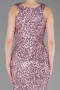 Robe De Soirée Squameuse Longue Poudre ABU5135