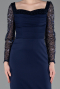 Robe De Cérémonie Midi Bleu Marine ABK2387