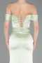 Robe de Soirée Longue Satin Menthe ABU6158