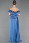 Robe de Fiançaille Longue Satin Indigo ABU1606