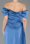 Robe de Fiançaille Longue Satin Indigo ABU1606