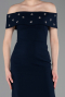 Robe de Soirée Longue Bleu Marine ABU6161