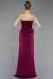 Robe de Soirée Longue Satin Couleur Cerise ABU6096