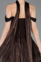 Robe de Cérémonie Midi Mousseline Brun ABK2619