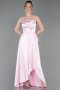 Robe de Soirée Longue Satin Poudre ABU6130