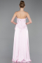 Robe de Soirée Longue Satin Poudre ABU6130
