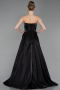 Robe de Soirée Longue Perlé Noir ABU6125