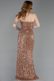 Robe De Soirée Longue Cuivre ABU5185