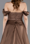 Robe De Soirée Perlé Longue Brun Clair ABU5542
