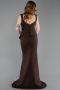 Robe Queue De Poisson Longue Brun ABU5768