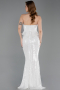 Robe Queue De Poisson Longue Blanc ABU5721