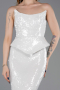 Robe Queue De Poisson Longue Blanc ABU5721