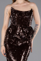 Robe Queue de Poisson Longue Brun ABU5721