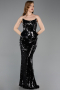 Robe Queue de Poisson Longue Noir ABU5721