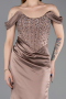 Robe Queue de Poisson Longue Satin Bronze ABU6166