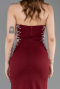 Robe Queue de Poisson Longue Rouge Bordeaux ABU6168