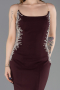 Robe Queue de Poisson Longue Couleur Cerise ABU6168