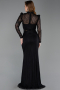Tenue de Soirée Longue Dantelle Noir ABU6169