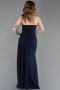 Robe de Soirée Longue Bleu Marine ABU6170