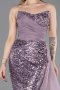 Robe de Soirée Longue Squameuse Lavande ABU6173