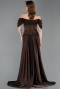 Robe de Soirée Longue Brun ABU6167