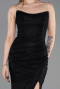 Robe de Soirée Longue Dantelle Noir ABU6172