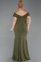 Robe De Soirée Grande Taille Longue Kaki ABU5714