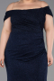 Robe De Soirée Grande Taille Longue Bleu Marine ABU5714