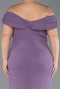 Robe De Soirée Grande Taille Longue Lavande ABU5714