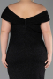 Robe De Soirée Grande Taille Longue Noir ABU5714