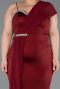 Robe Grande Taille Longue Rouge Bordeaux ABU5827
